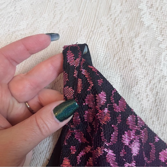 Stunning 1950s VTG Miss Jane Junior metallic lace cocktail swing dress - Picture 3 of 12